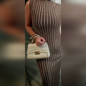 Torn by ronny kobo rafe walnut Mettalic Midi dress